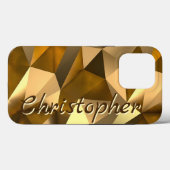 Titanium Goud Glanzend Roestvrij Staal Metaal Case-Mate iPhone Case (Achterkant (horizontaal))