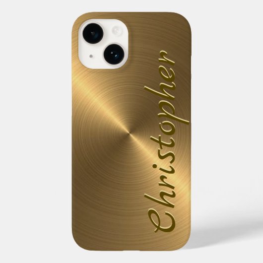 Titanium goud roestvrij staal Metaal Case-Mate iPhone Case (Achterkant)
