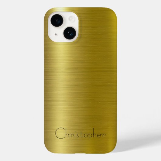 Titanium goud roestvrij staal Metaal Case-Mate iPhone Case (Achterkant)