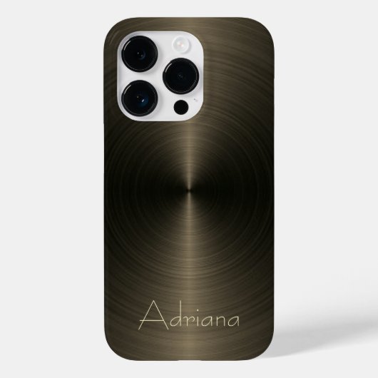 Titanium goud roestvrij staal Metaal Case-Mate iPhone Case (Achterkant)