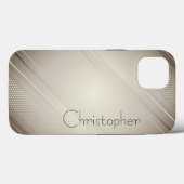 Titanium goud Roestvrij staal Print Case-Mate iPhone Case (Achterkant (horizontaal))