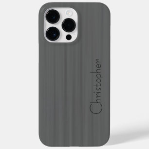 Titanium Grijs Zilver Roestvrij staal Print Case-Mate iPhone 14 Pro Max Hoesje
