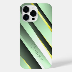 Titanium Groen Roestvrij Staal Print iPhone 14 Pro Max Hoesje