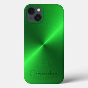 Titanium Helder groen Roestvrij Staal Print iPhone 13 Hoesje