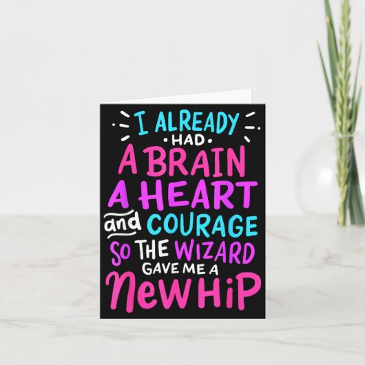 Titanium Hip Replacement Surgery Humor Funny New H Kaart (Voorkant)