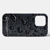 Titanium regendruppels glanzend roestvrij staal me Case-Mate iPhone case (Achterkant (horizontaal))
