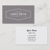 Titanium Retro Professional Attorney Visitekaartje (Voorkant / Achterkant)