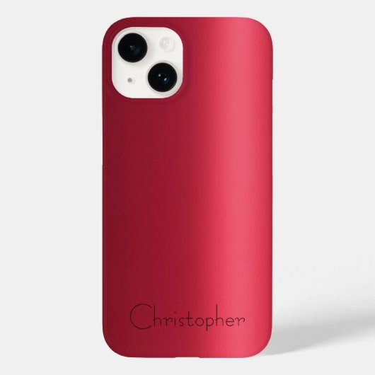 Titanium rood roestvrij staal Metallic Case-Mate iPhone Case (Achterkant)