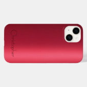 Titanium rood roestvrij staal Metallic Case-Mate iPhone Case (Achterkant (horizontaal))