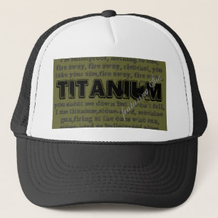 Titanium Song vrachtwagenhoed met olijfachtergrond Trucker Pet