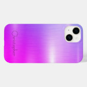 Titanium violet roestvrij staal Print iphone 15 Case-Mate iPhone Case (Achterkant (horizontaal))