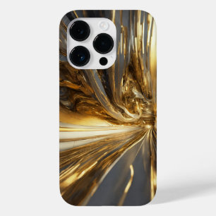 Titanium Zilver en Goud Roestvrij staal Print Case-Mate iPhone 14 Pro Hoesje