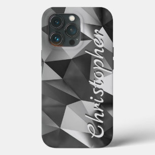 Titanium zilver glanzend roestvrij staal Metaal iPhone 13 Pro Hoesje