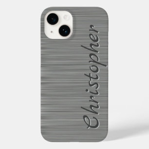 Titanium Zilver Roestvrij staal Metaal Case-Mate iPhone 14 Hoesje