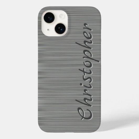 Titanium Zilver Roestvrij staal Metaal Case-Mate iPhone Case (Achterkant)