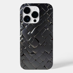 Titanium zilver roestvrij staal print Case-Mate iPhone 14 pro hoesje