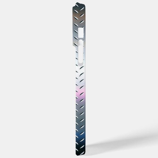 Titanium Zilver Roestvrij staal Print Case-Mate iPhone Case (Achterkant / Links)