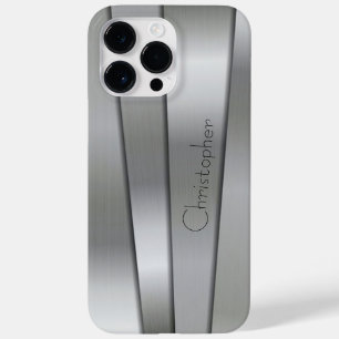 Titanium Zilver Roestvrij staal Print Case-Mate iPhone 14 Pro Max Hoesje