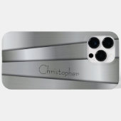 Titanium Zilver Roestvrij staal Print Case-Mate iPhone Case (Achterkant (horizontaal))