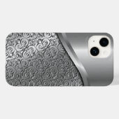 Titanium Zilver Roestvrij Staal Print iphone 15 Case-Mate iPhone Case (Achterkant (horizontaal))