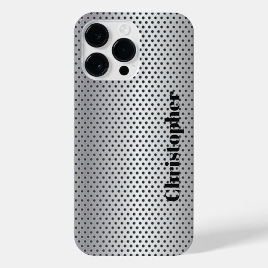 Titanium Zilver Roestvrij staal Print iPhone Hoesje (Achterkant)