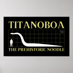 Titanoboa Extinct Large Snake Prehistorische Noodl Poster