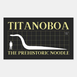 Titanoboa Extinct Large Snake Prehistorische Noodl Rechthoekige Sticker