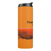 Titan's Surface (wit met gouden sierstrip) Thermosbeker (Gedraaid links)