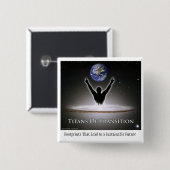 Titans van overgang vierkante button 5,1 cm (Voorkant /achterkant)
