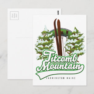 Titcomb Mountain Farmington Maine Ski Briefkaart
