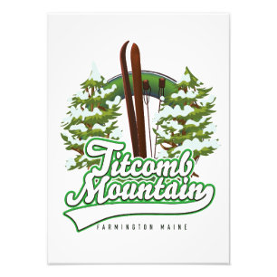 Titcomb Mountain Farmington Maine Ski Foto Afdruk