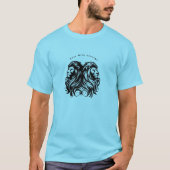 Titel: Blauw T-shirt met Twin Lions en 'Roar with (Voorkant)