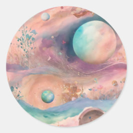 Titel: Dreamy Mist Pastel Journals: Shabby Chic Kr Ronde Sticker