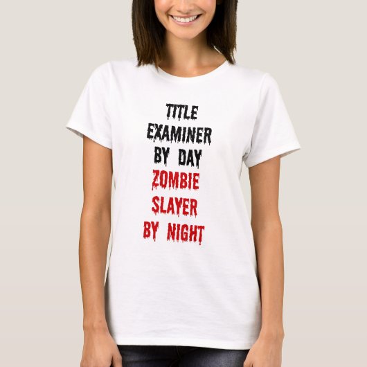 Titel Examiner Zombie Slayer T-shirt (Voorkant)
