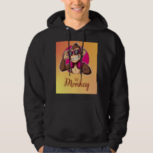 Titel: Funky Cartoon Aap Grafische T-Shirt