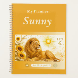 titel: Gepersonaliseerde Leeuw Sterrenbeeld Planne Planner