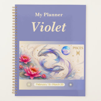 titel: Gepersonaliseerde Vissen Zodiac Planner