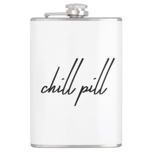 Titel: "Koude pil – Drink, ontspan, herhaal fles" Heupfles