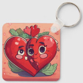 Titel: Linked Hearts" Double Heart sleutelhanger (Achterkant)