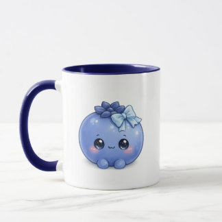Titel: Mopshond Kawaii Blauwebes Koffiemok Mok