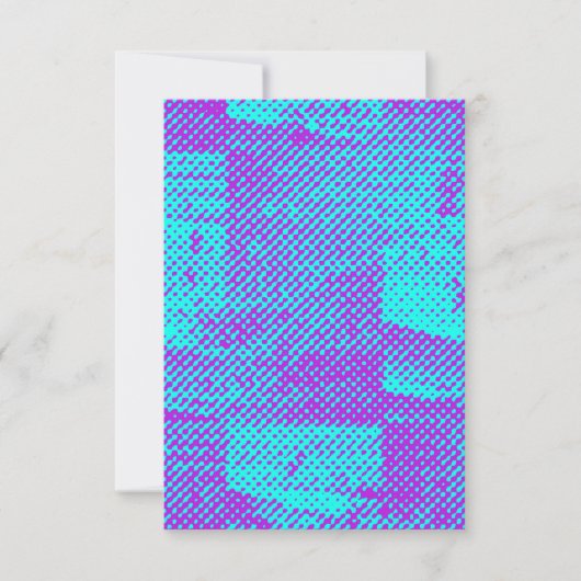 Titel:  Neon Halftone Grunge Blank Inv Kaart (Voorkant)