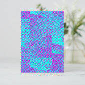Titel:  Neon Halftone Grunge Blank Inv Kaart (Staand voorkant)