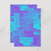 Titel:  Neon Halftone Grunge Blank Inv Kaart (Voorkant / Achterkant)