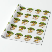 Titel  Overvloed Geldboom Inpakpapier Rol