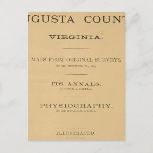 Titel Page Augusta County, Virginia Briefkaart