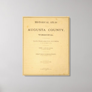 Titel Page Augusta County, Virginia Canvas Afdruk