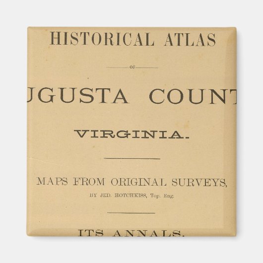 Titel Page Augusta County, Virginia Magneet (Voorkant)
