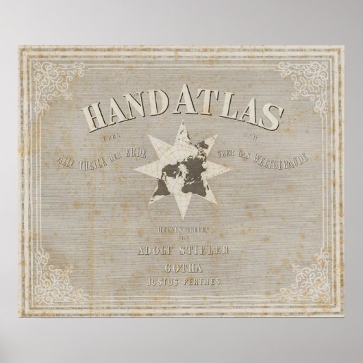 Titel Page Hand Atlas van delen van de aarde Poster (Voorkant)