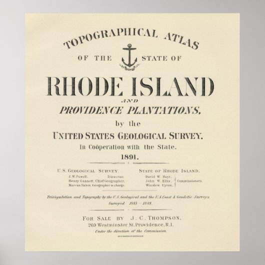 Titel Page Rhode Island atlas Poster (Voorkant)