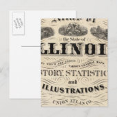 Titel Pagina Atlas van de staat Illinois Briefkaart (Voorkant / Achterkant)